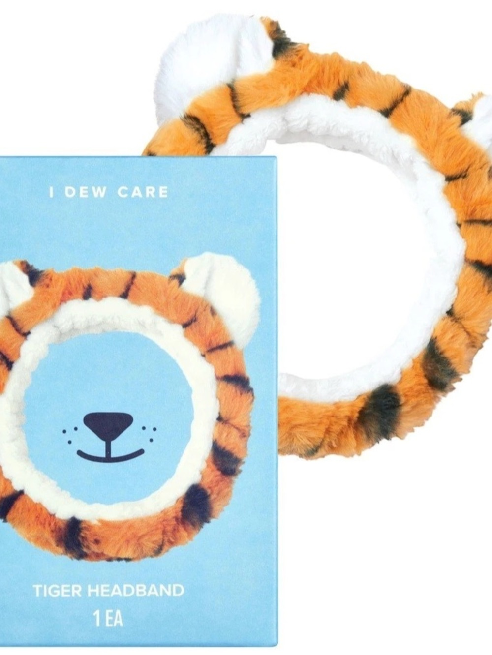 ⚠️ 5/25: I DEW CARE Tiger Headband Orange & White NIB